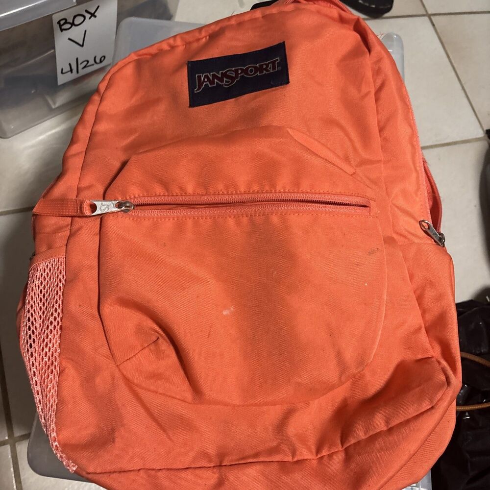 JanSport Girl's/Women's Peach Neon Cross Town School Backpack